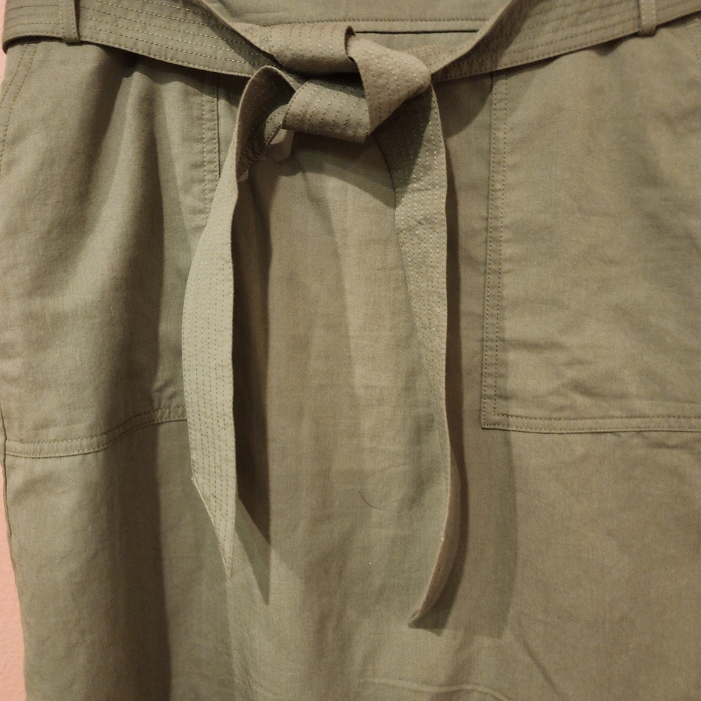 J. Crew Sage Green Skirt with Belt